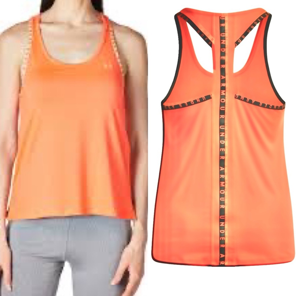 Under Armour Orange Performance Knockout Tank Top